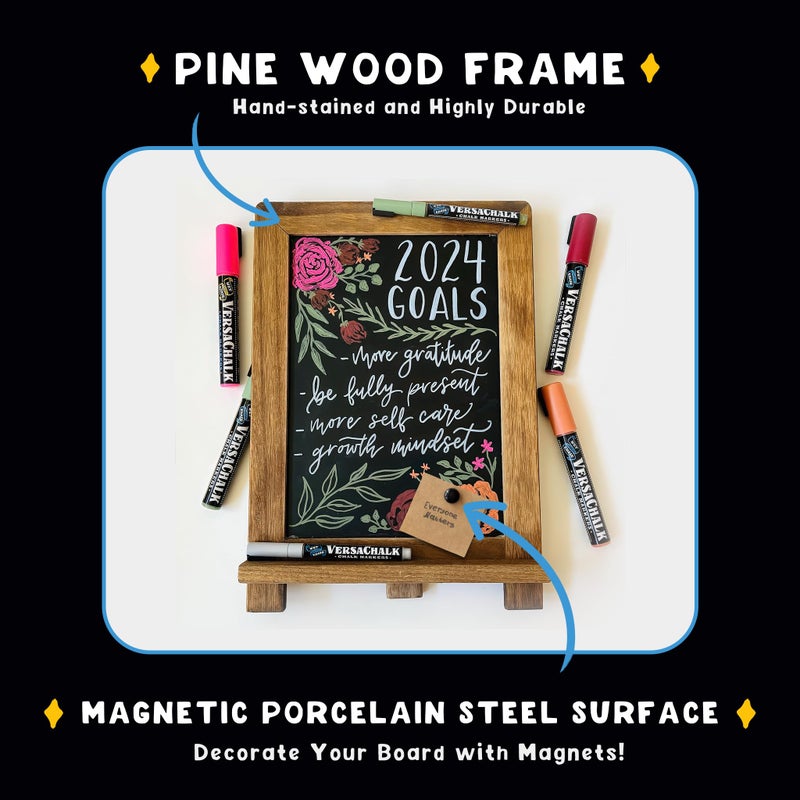 VersaChalk Kickstand Tabletop Chalkboard - 13"x9" - Image 4